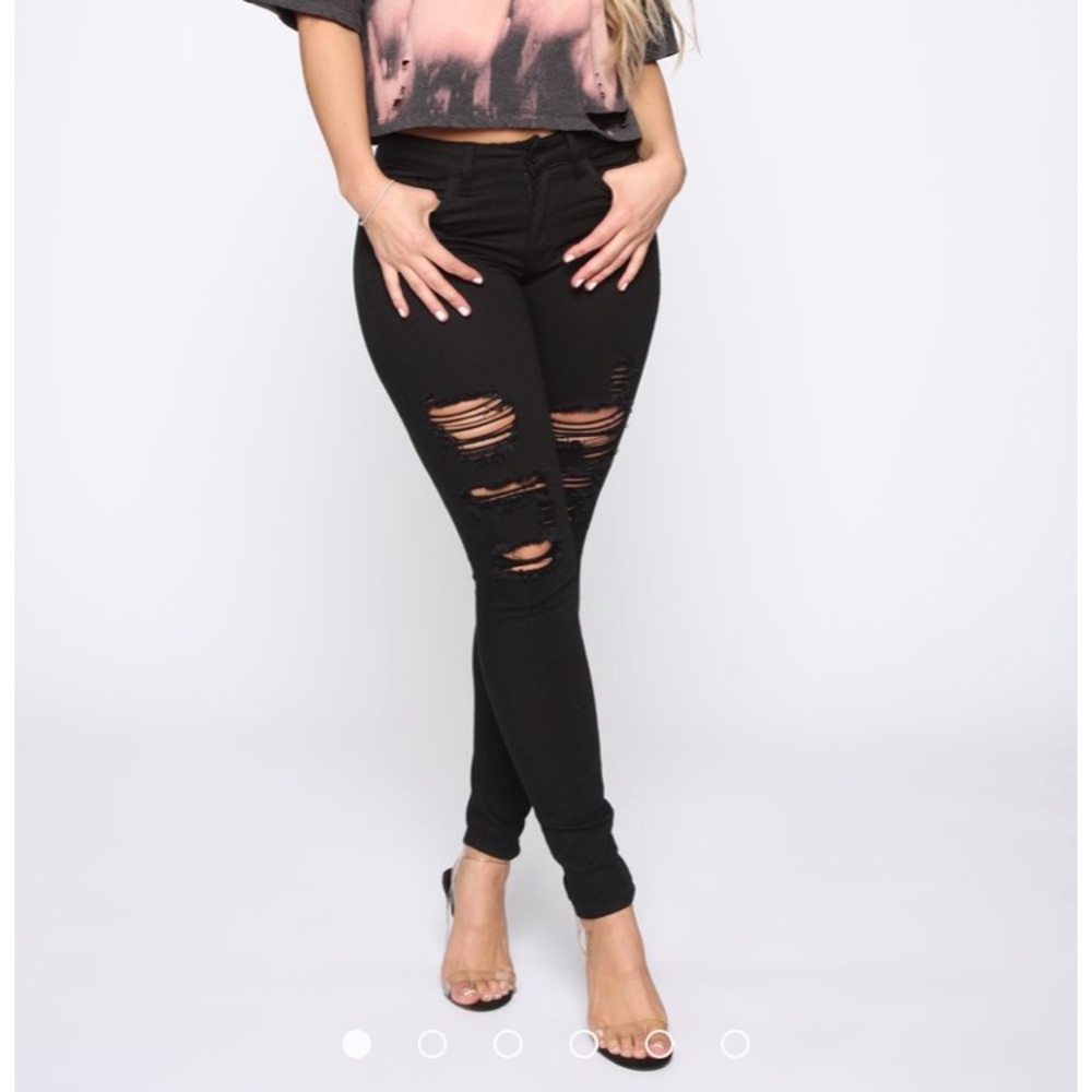 BUNDLE 4 $45 Black distressed skinny jeans
